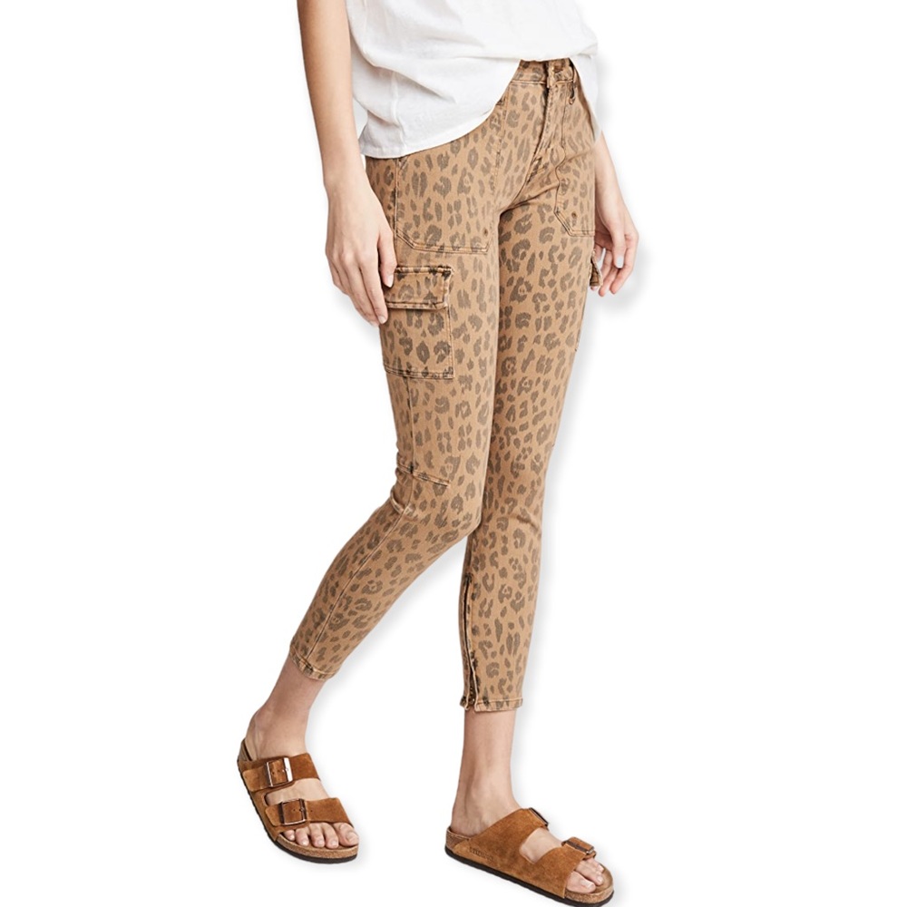 Frame Cheetah Cargo Skinny Jeans‎